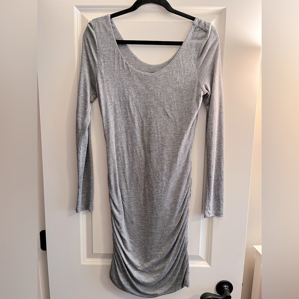 Grey dress with side zipper
